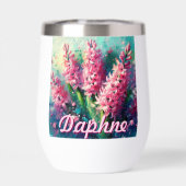 Pink Hyacinths Hyacinth Floral Personalisiert (Rückseite)