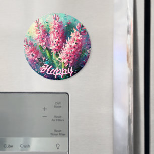 Pink Hyacinths Hyacinth Floral Personalisiert Magnet