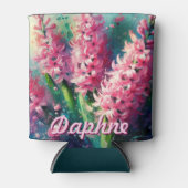Pink Hyacinths Hyacinth Floral Personalized Dosenkühler (Vorderseite)