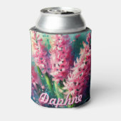 Pink Hyacinths Hyacinth Floral Personalized Dosenkühler (Kanne Rückseite)