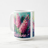 Pink Hyacinths Hyacinth Floral Personalized Kaffeetasse (Vorderseite Links)