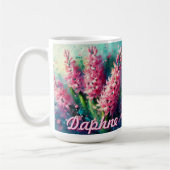 Pink Hyacinths Hyacinth Floral Personalized Kaffeetasse (Links)