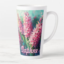 Pink Hyacinths Hyacinth Floral Personalized Milchtasse