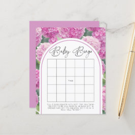 Pink Hydrangea Baby Dusche Baby Bingo Spiel