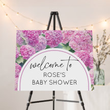 Pink Hydrangea Baby Dusche Empfang