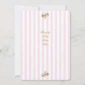 Pink Hydrangea Baby Shower Girl Einladung (Rückseite)