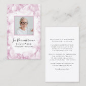 Pink Hydrangea Beerdigung Beerdigung Gebet Visitenkarte (Vorne/Hinten)