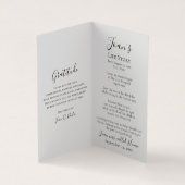 Pink Hydrangea Beerdigung Beerdigung Gebet Visitenkarten (Innenseite)