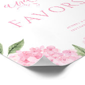 Pink Hydrangea-Behandlungen und Lieblings-Hochzeit Poster (Ecke)