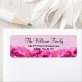 Pink Hydrangea - benutzerdefiniertes Adressetikett (Insitu)