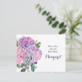 Pink-Hydrangea-BlackBerry-Speicherkarte Postkarte (Stehend Vorderseite)