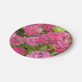 Pink Hydrangea Bloms Bloral Pappteller (Schrägansicht)