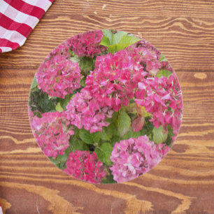 Pink Hydrangea Bloms Bloral Schneidebrett