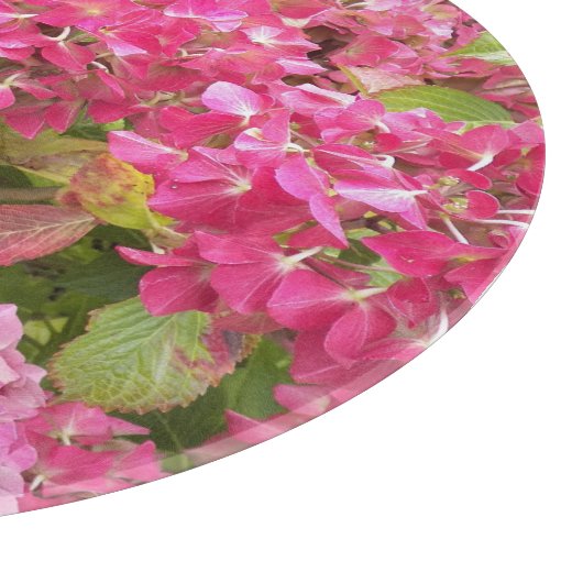 Pink Hydrangea Bloms Bloral Schneidebrett (Ecke)