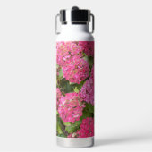 Pink Hydrangea Bloms Bloral Trinkflasche (Vorderseite)