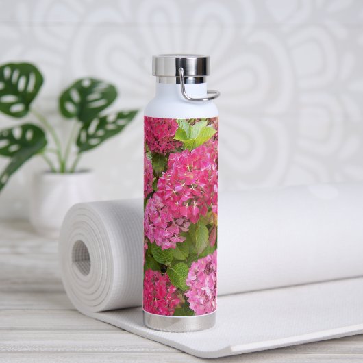 Pink Hydrangea Bloms Bloral Trinkflasche (Yoga)