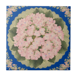 Pink Hydrangea Bloms Blütenblau Keramik Tile Fliese