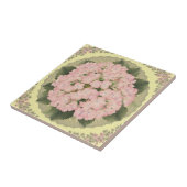 Pink Hydrangea Bloms Gelbe Keramik Tile Fliese (Seite)