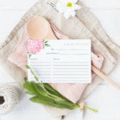 Pink Hydrangea Bloom Rezept Card Begleitkarte