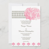 Pink Hydrangea Bloral 12x18 Wedding Einladung (Vorderseite)