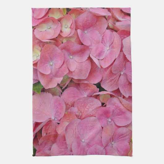Pink Hydrangea Blossom Blume Handtuch (Vertikal)