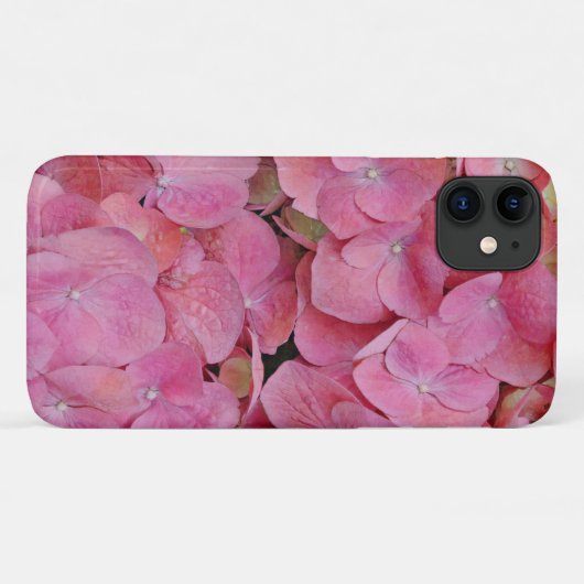 Pink Hydrangea Blume Art Phone Case (Rückseite (Horizontal))