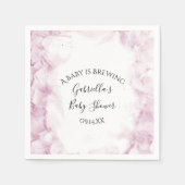 Pink Hydrangea Blume Baby Brauen Dusche Serviette (Vorderseite)
