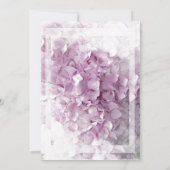Pink Hydrangea Blume Babydusche Einladung (Rückseite)