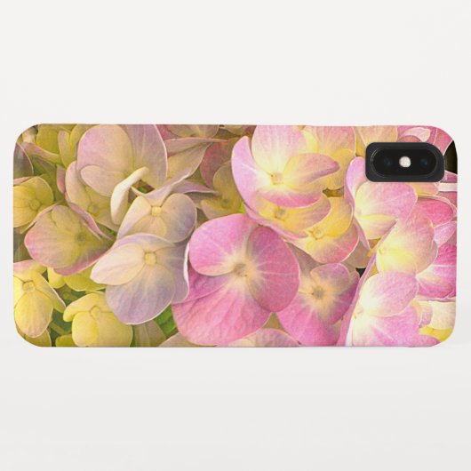 Pink-Hydrangea-Blume Case-Mate iPhone Hülle (Rückseite (Horizontal))