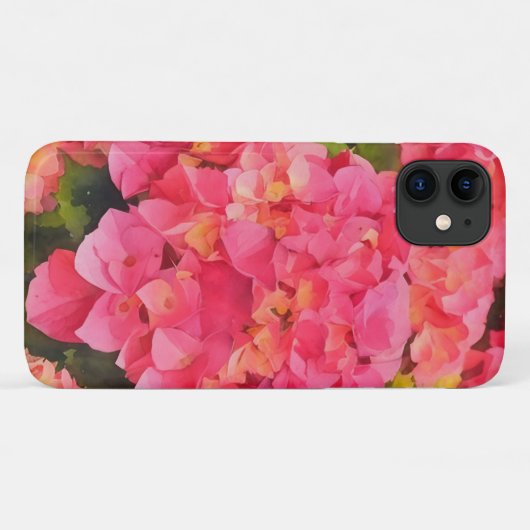 Pink Hydrangea Blume Floral Art Handy Fall Case-Mate iPhone Hülle (Rückseite (Horizontal))
