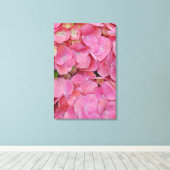 Pink Hydrangea Blume Fotokunst Leinwanddruck (Insitu (Holzboden))