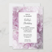 Pink Hydrangea Blume Geburtstagsparty Einladung (Vorderseite)