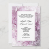 Pink Hydrangea Blume Hochzeit Einladung (Vorderseite)