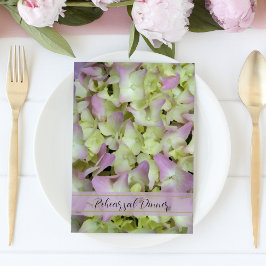 Pink Hydrangea Blume Hochzeit Probe Dinner Einladung