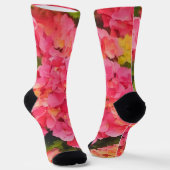 Pink Hydrangea Blume Kunst, Dichtung und Musik Socken (Gewinkelt)