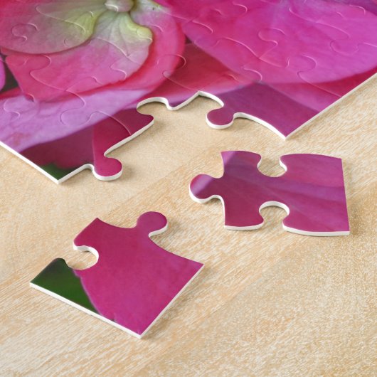 Pink Hydrangea Blume Petal Garden Puzzle (Seite)