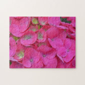 Pink Hydrangea Blume Petal Garden Puzzle (Horizontal)