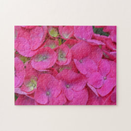 Pink Hydrangea Blume Petal Garden Puzzle