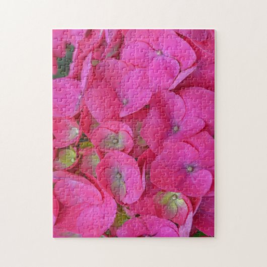 Pink Hydrangea Blume Petal Garden Puzzle (Vertikal)