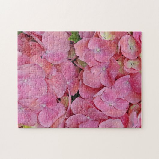 Pink Hydrangea Blume Puzzle (Horizontal)