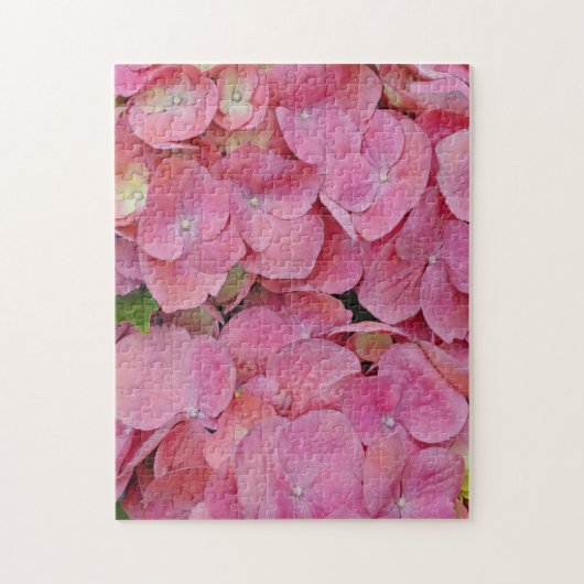 Pink Hydrangea Blume Puzzle (Vertikal)