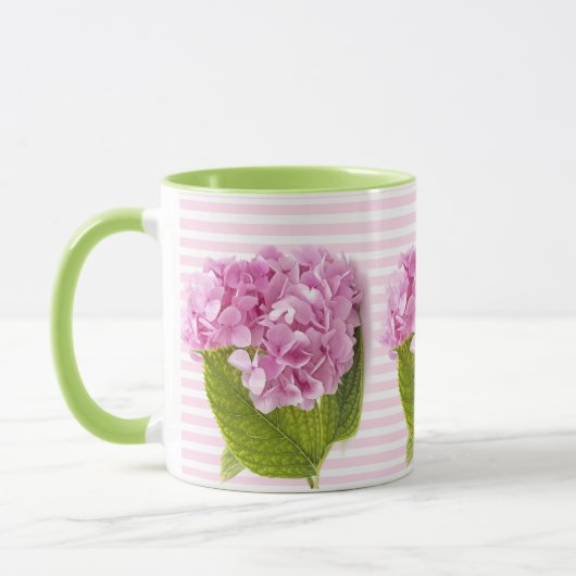 Pink-Hydrangea-Blume Tasse (Links)