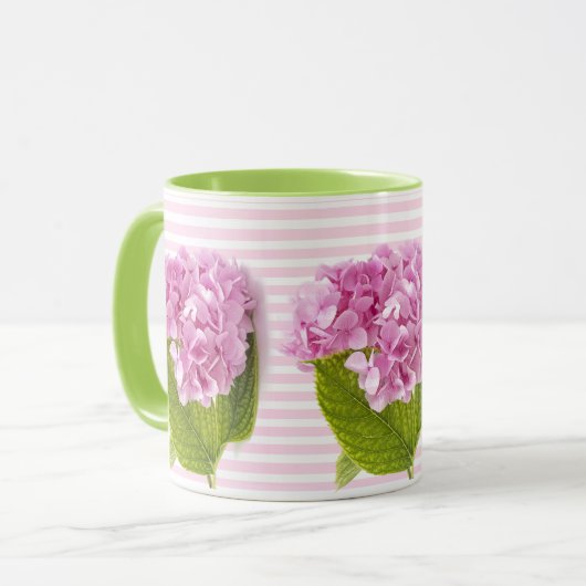 Pink-Hydrangea-Blume Tasse (Vorderseite Links)