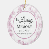 Pink Hydrangea Blume Wasserfarben-Gedächtnis Keramik Ornament (Links)
