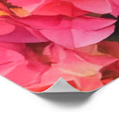 Pink Hydrangea Blume Wasserfarben Kunst Poster (Ecke)