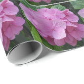 Pink Hydrangea Blume Wrapping Paper Geschenkpapier (Rolleneckpunkt)
