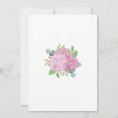 Pink Hydrangea Bouquet Botanisches Brautparty Einladung (Rückseite)