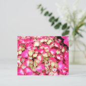 Pink Hydrangea Bouquet Postkarte (Stehend Vorderseite)