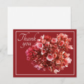 Pink Hydrangea Bouquet Red Background Vielen Dank Postkarte (Vorne/Hinten)