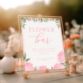 Pink Hydrangea Brautparty Blume Bar Poster